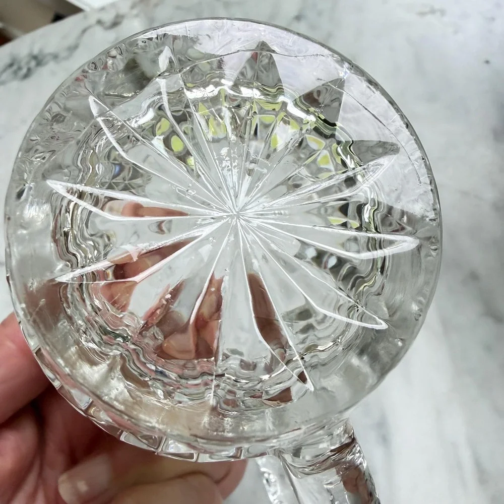 NEW VTG Crystal Creamer and Sugar Bowl Set Elegant Yugoslavia 24% Lead Crystal